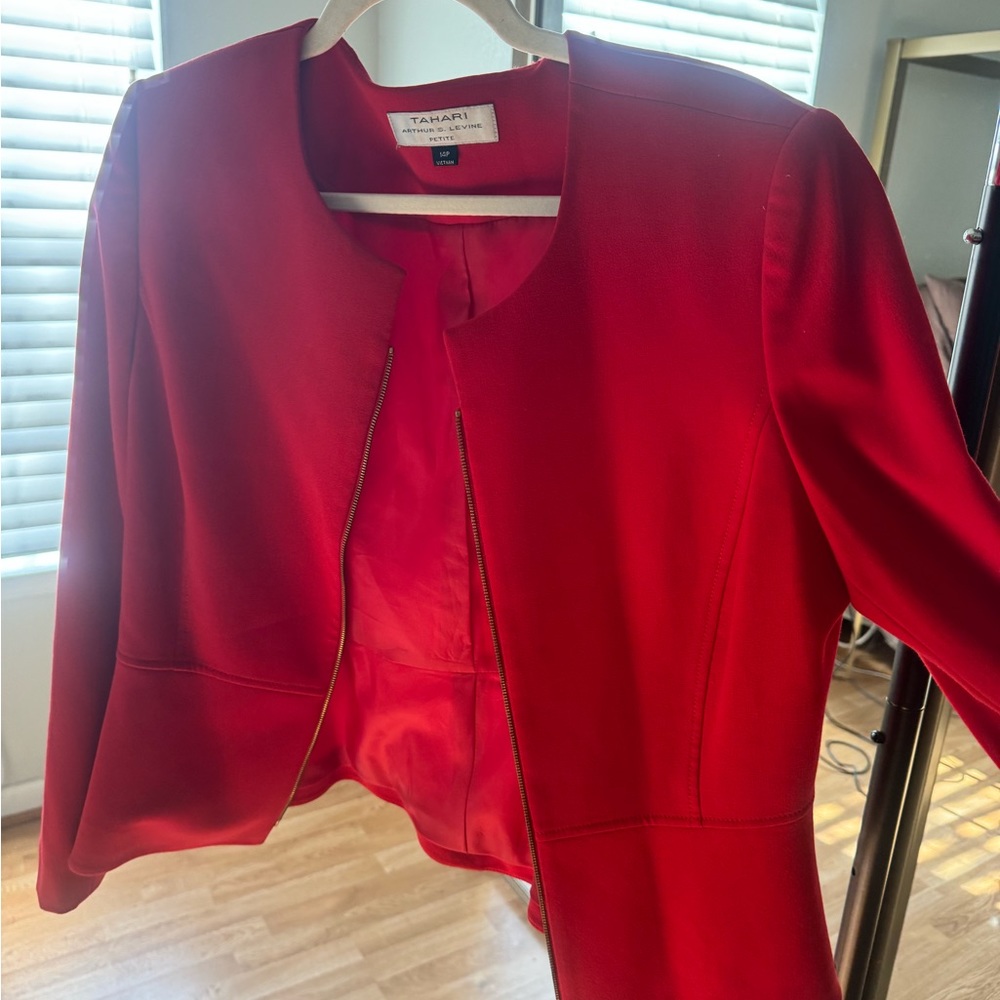 Tahari Red Blouse